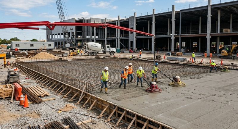 Commercial Slab Construction in Lafayette, CA